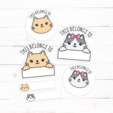 Cat Name Label Printable