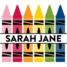 personalized crayon sign