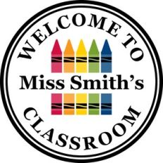 personalized welcome classroom sign