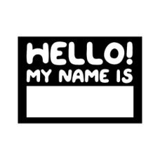 Hello! My Name Is Nametag SVG