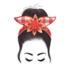 Messy Bun Fall Autumn Mom Sublimation