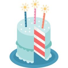 birthday cake missing a slice