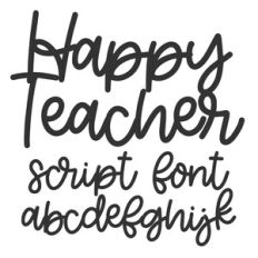 BFC Happy Teacher Marker Script Font