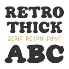 BFC Retro Thick Bold Serif Retro Font