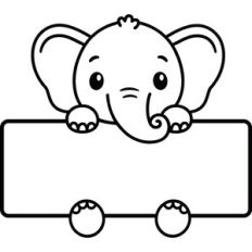 Elephant Name Tag
