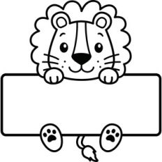 Lion Name Tag