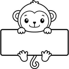 Monkey Name Tag