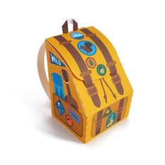 Squirrel Camping Backpack Box Print and Cut