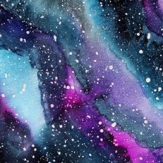 Painted Galaxy Night Sky