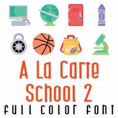 A La Carte School 2 Full Color Font