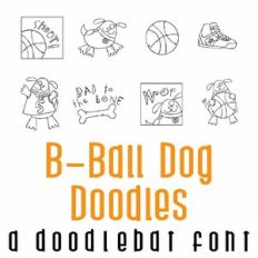 B-Ball Dog Doodles Doodlebat Font