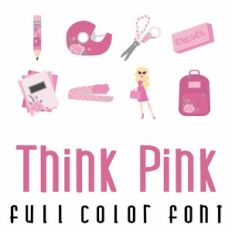 Think Pink Full Color Font