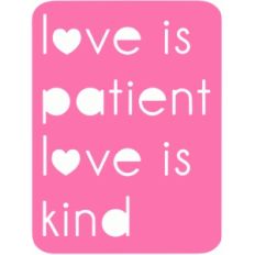love is patient 3x4 life card