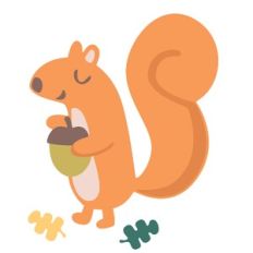 Squirrel with Acorn