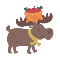 Moose With Apples