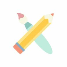 Brush and pencil