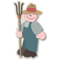 Farm Boy with Rake
