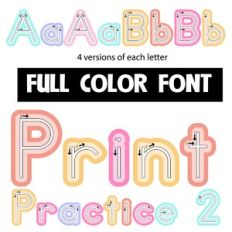 Print Practice 2 Color Font