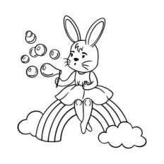 Bunny on the rainbow