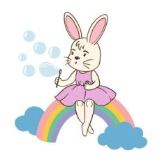 Bunny on the rainbow