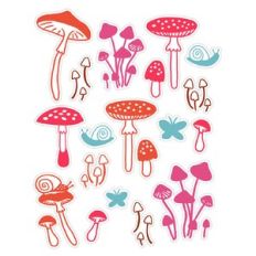 Sticker Sheet Mushrooms