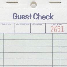 Retro Diner Bill