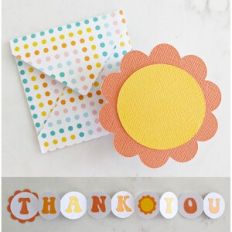 thank you accordion card and envelope