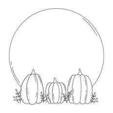 Pumpkin Patch Scene Wreath Frame