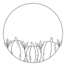 Handdrawn Pumpkins in Frame