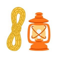 Camping Rope and Lantern