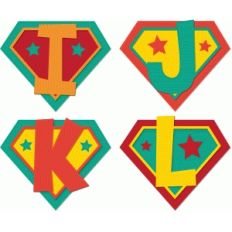 superhero shields initials ijkl