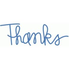 thanks - handwritten script
