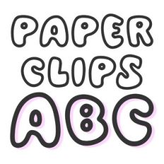 BFC Paper Clips Kids School Bubble Font