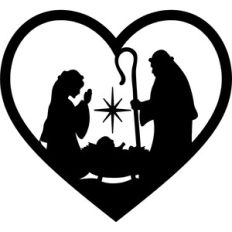 Christmas Nativity Heart