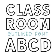 BFC Classroom Outline School Font