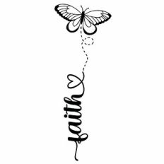 Faith Butterfly Word