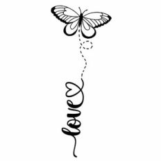 Love Butterfly Word