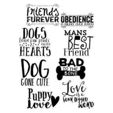 Furry Friends Print and Cut Dog Word Art Titles