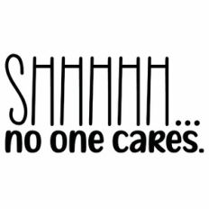Shhhhh No One Cares Quote