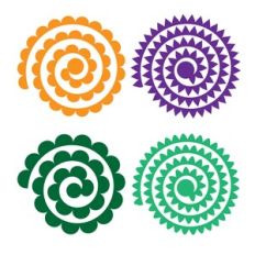 Rolled Flower, 3D Paper Flower Template