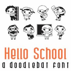Hello School Doodlebat Font