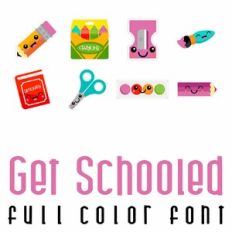 Get Schooled Full Color Font