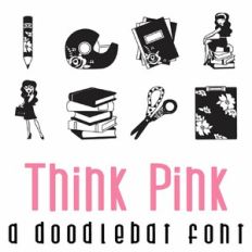 Think Pink Doodlebat Font