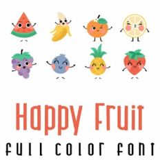 Happy Fruit Full Color Font