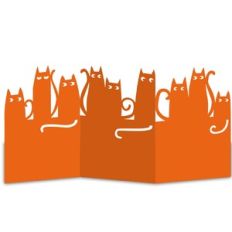 Cute Cat Accordion Card