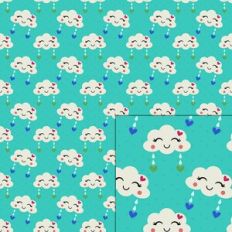 clouds blue pattern