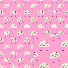 clouds pink pattern