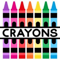 split colored crayons
