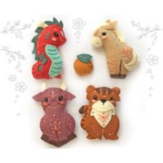 Chinese New Year zodiac animal set 3 sewing pattern