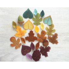 Autumn Leaves garland felt sewing patterns